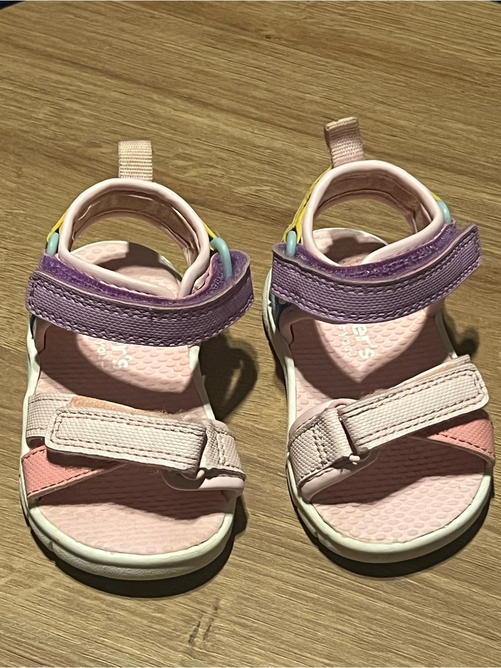 Carter's Pink and Purple Toddler Hook-and-Loop Sandals
